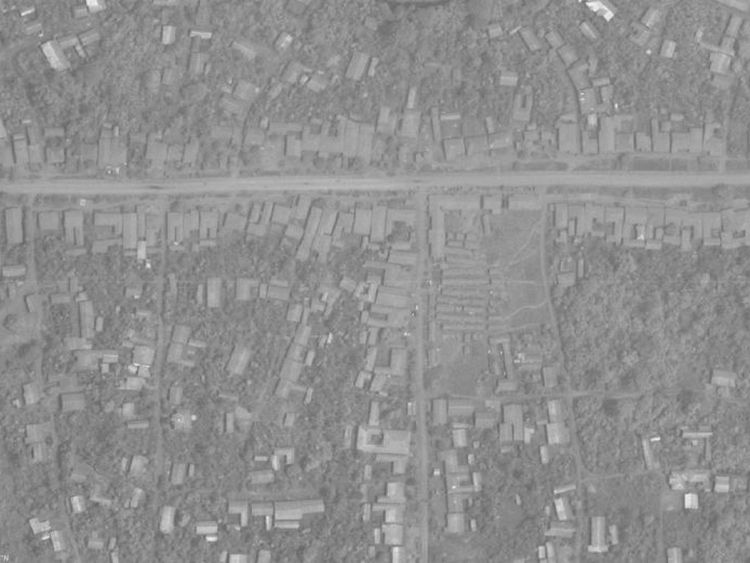 Kwakwa en février, vu par les satellites surveillés par Human Rights Watch