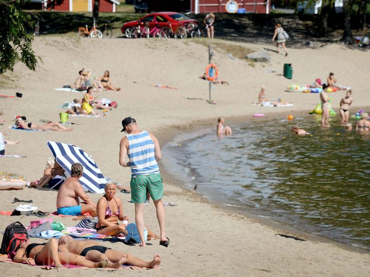 La Finlande a enregistré une température record de 34.3C (93.7F) cette semaine