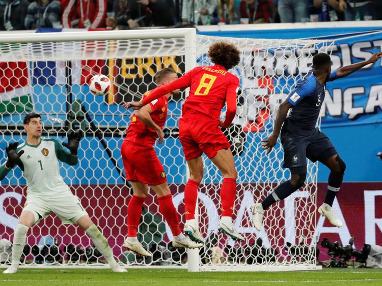 Samuel Umtiti tire la France en tête contre la Belgique