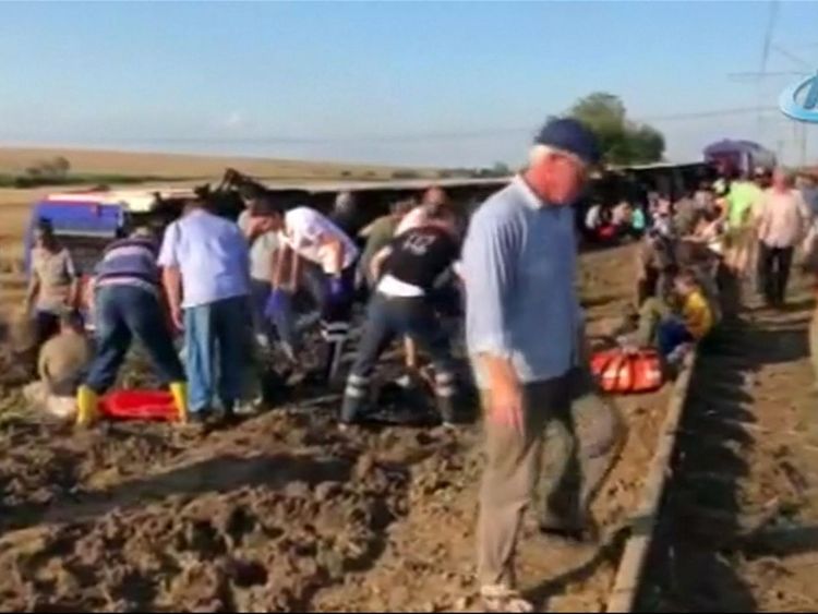 Un train a déraillé en Turquie
