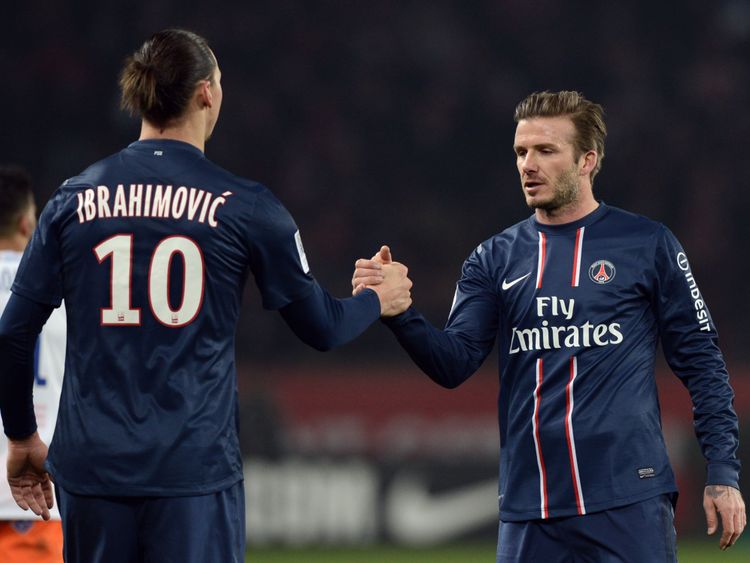 Zlatan Ibrahimovic et David Beckham