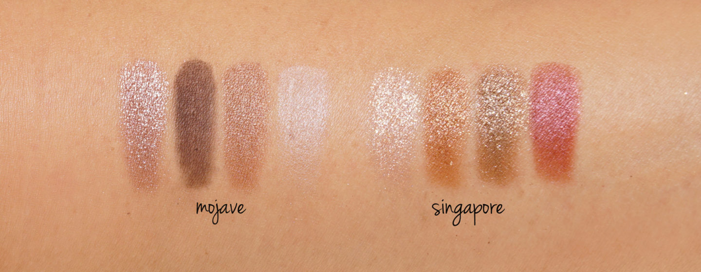 NARS Eyeshadow Quad Automne 2018 Échantillons de Mojave et de Singapour | Le livre de beauté