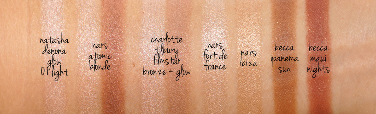 Comparaisons NARS Atomic Blonde Swatch | Le livre de beauté