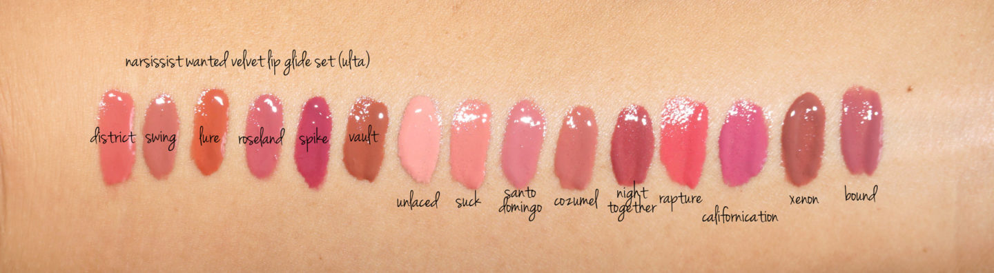 NARS Velvet Lip Glat Swatches | Le livre de beauté