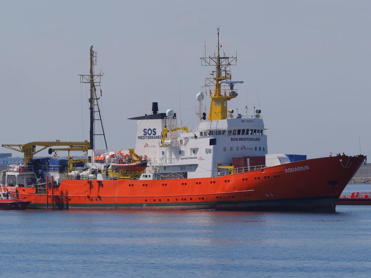 Le bateau de sauvetage migrant Aquarius