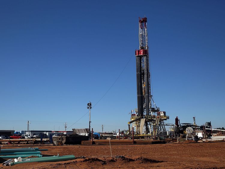 Un site de fracturation à Midland, au Texas