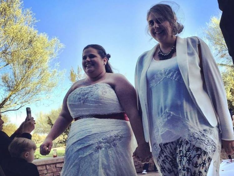 Patricia et Kimberly Neill le jour de leur mariage