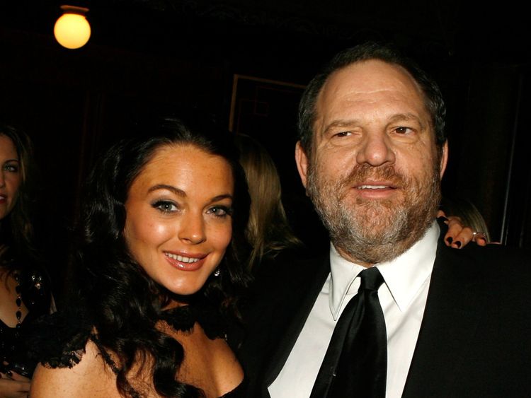 Lindsay Lohan avec le producteur de film disgracié Harvey Weinstein, dont les actions présumées ont déclenché le mouvement MeToo