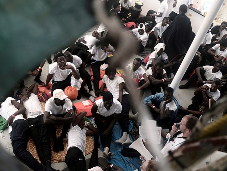 Migrants sur MV Aquarius