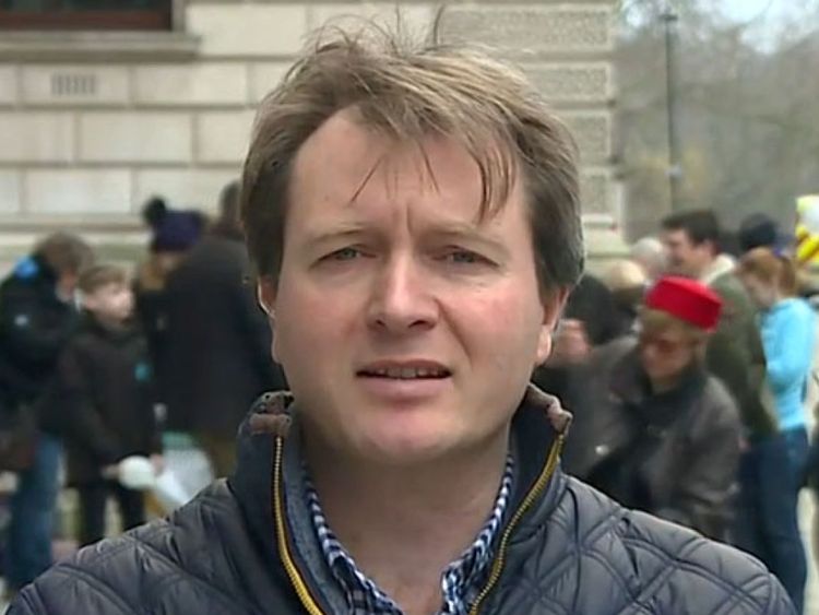 Richard Ratcliffe a parlé à Sky News de la manifestation à Whitehall aujourd'hui