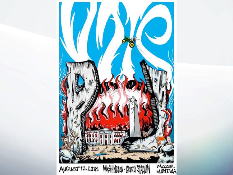 Les républicains sont mécontents de cette affiche Pearl Jam. Pic: @PearlJam