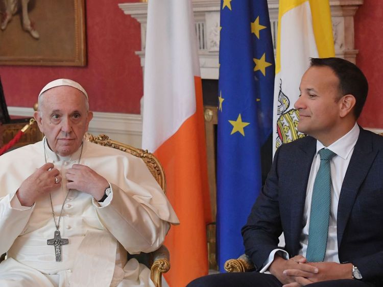 Le pape et Leo Varadkar ont tous deux prononcé des discours au château de Dublin