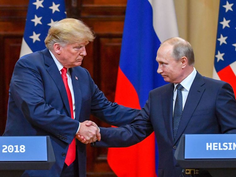 Donald Trump et Vladimir Poutine au sommet d'Helsinki