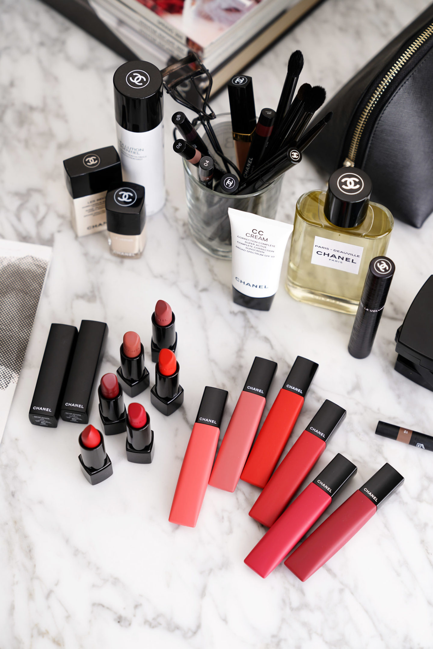 Chanel Matte Lips: Poudre Liquide Rouge Allure et Revue Extrême Rouge Allure Velvet