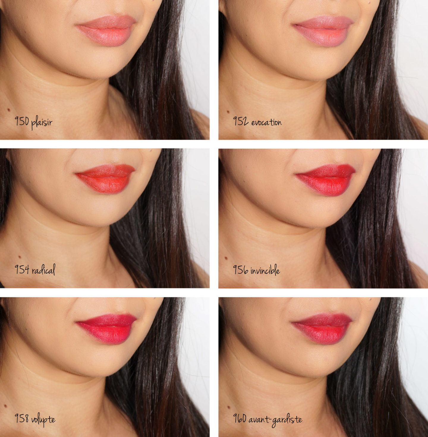Nuancier Chanel Rouge Allure Plaisir, Evocation, Radical, Invincible, Volupte, Avant-Gardiste