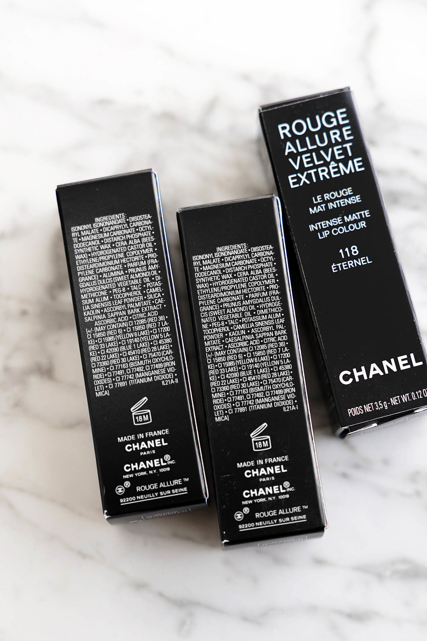 Ingrédients Chanel Rouge Allure Velvet Extreme