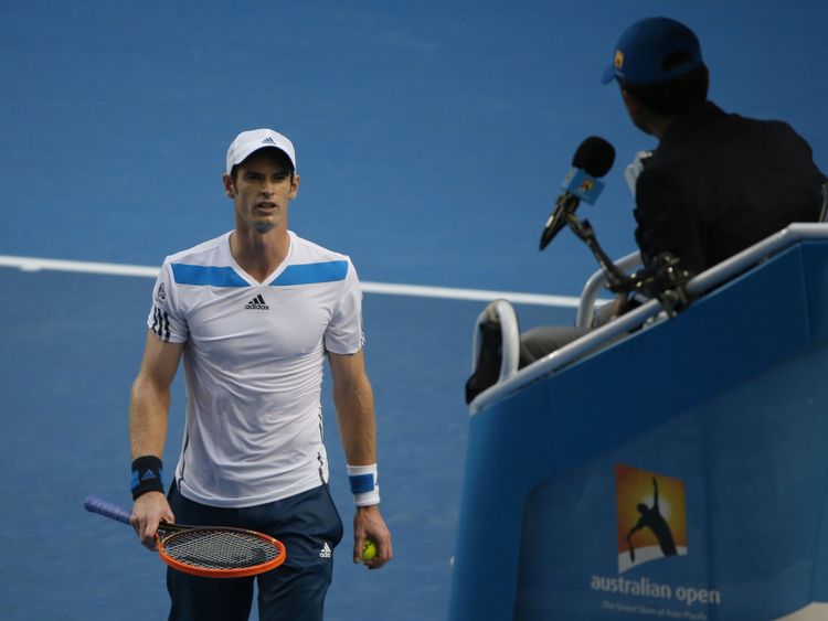 Andy Murray et Carlos Ramos
