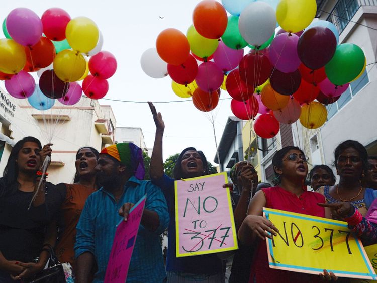 Les membres de la communauté LGBT veulent que l'article 377 du code pénal indien soit modifié
