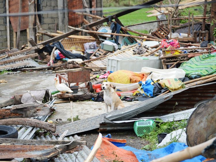 Le typhon a causé des destructions à la pointe nord de l'île de Luzon