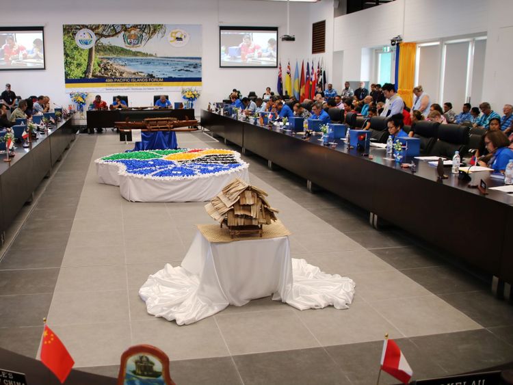Les dirigeants des îles du Pacifique se sont réunis mardi à Nauru