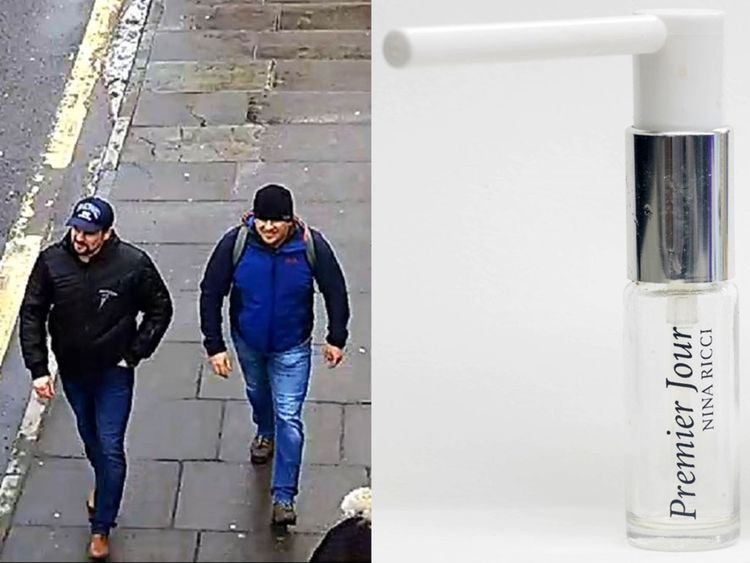 Les deux suspects sur Fisherton Road, Salisbury, le 4 mars 2018