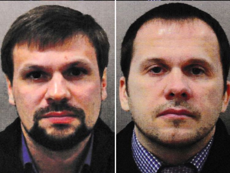 M. Boshirov (à gauche) et M. Petrov ont été nommés suspects par le Royaume-Uni
