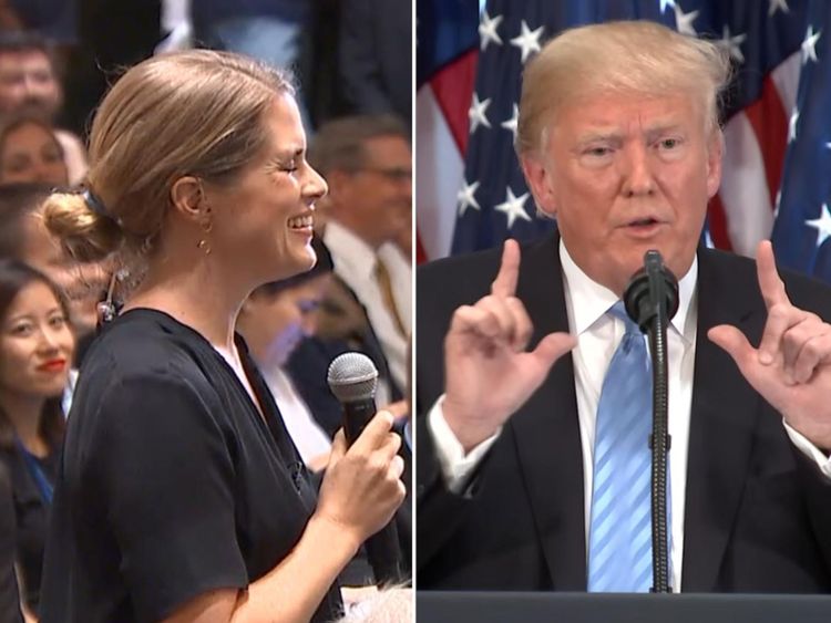 Trump et Hannah Thomas-Peter