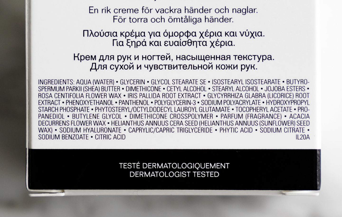 Ingrédients Chanel La Creme Main Texture Riche