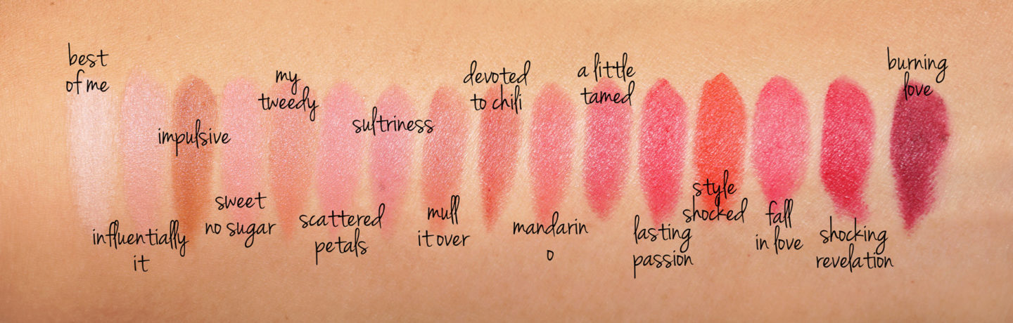 Nuancier de poudre à lèvres MAC Kiss
