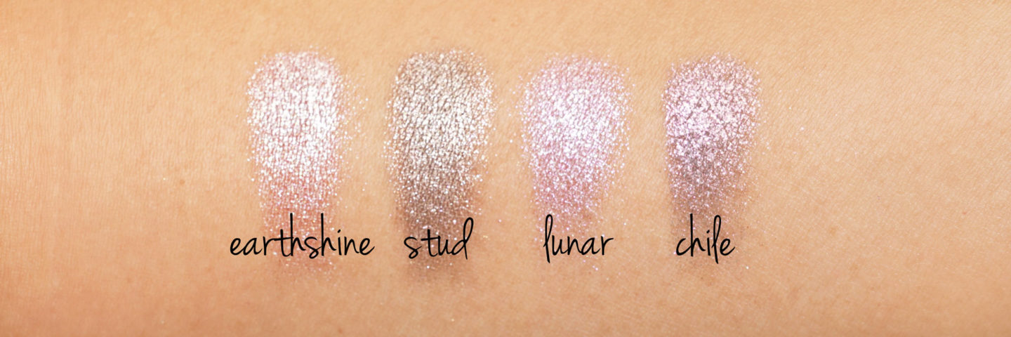 Fard à paupières câblé Nars, échantillons de goujons, lunaires et chili de NARS