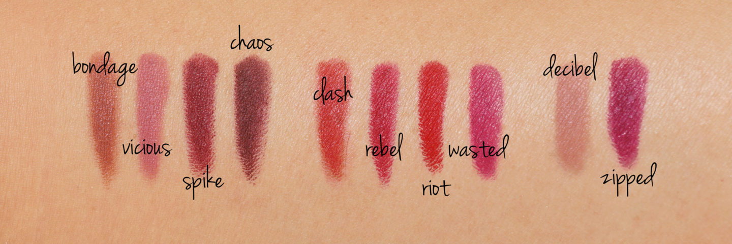 Crayon à lèvres Manic Velvet Matte de NARS avec Spike, Chaos, Bondage, Vicious (exclusivité Sephora) Set de crayon à lèvres Matte Velvet Matte avec Clash, Wasted, Riot and Rebel (Exclusivité Nordstrom)