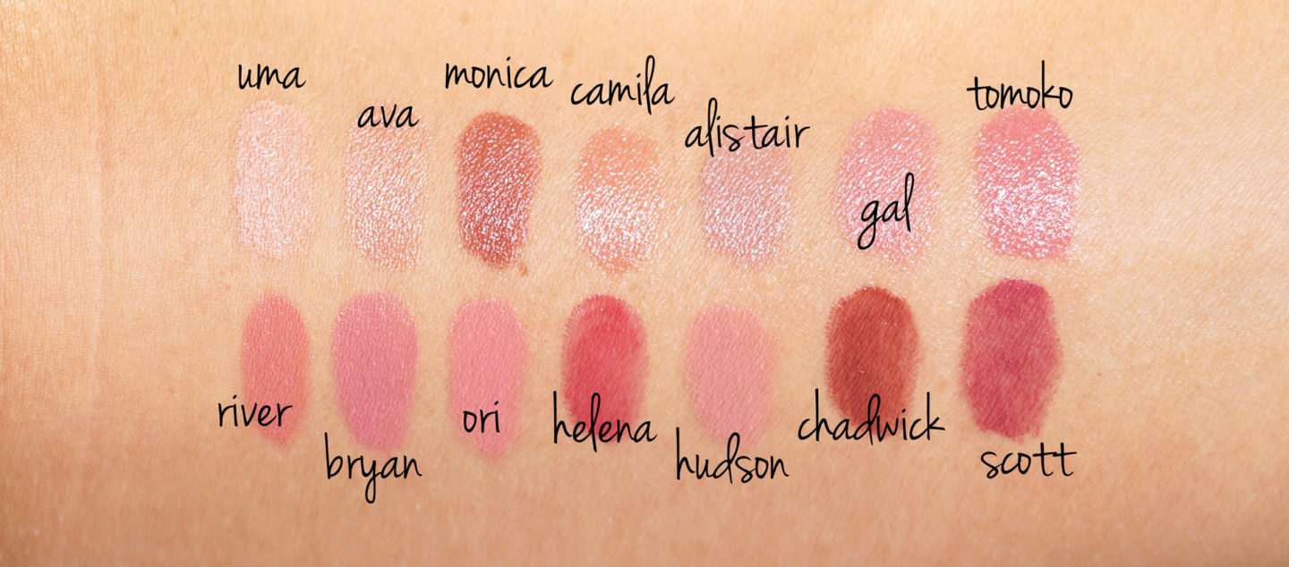 Rouge à lèvres Tom Ford pour garçons et filles 2018, Uma, Ava, Monica, Camila, Alistair, Gal, Tomoko, rivière, Bryan, Ori, Helena, Hudson, Chadwick et Scott