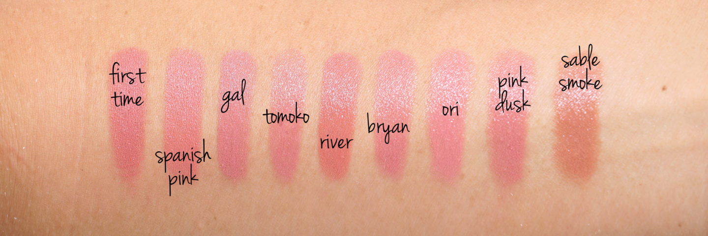 Tom Ford First Time, échantillons de rose espagnol, Pink Dusk et Sable Smoke