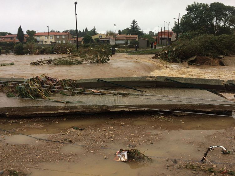 La rivière Trapel a débordé après de fortes pluies