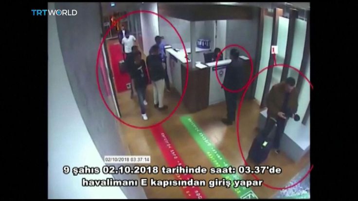 Des Saoudiens liés à la disparition de Jamal Khashoggi en passant le contrôle de sécurité à l'aéroport d'Istanbul