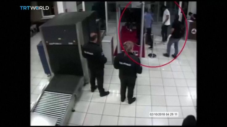 Des Saoudiens liés à la disparition de Jamal Khashoggi en passant le contrôle de sécurité à l'aéroport d'Istanbul