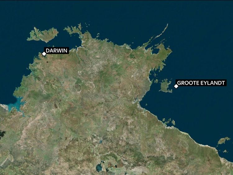 L’homme travaillait sur un chalutier à 70 km au sud de Groote Eylandt