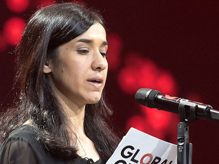 La femme yézidie a fait preuve d'un courage hors du commun, a déclaré le comité. Pic: Prix Nobel