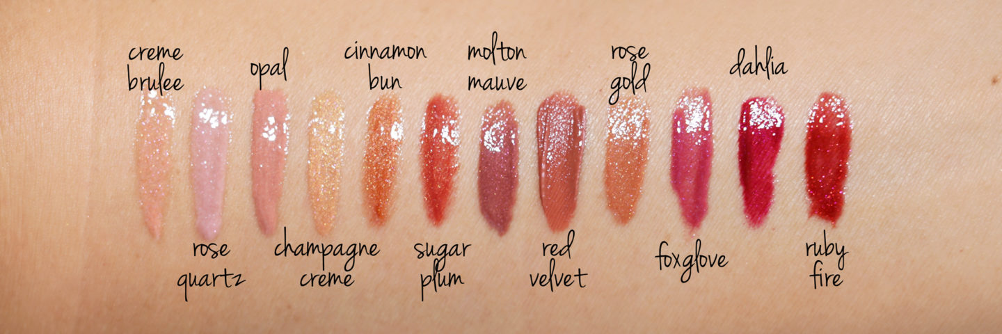 Comparaisons Becca Glow Gloss Swatch