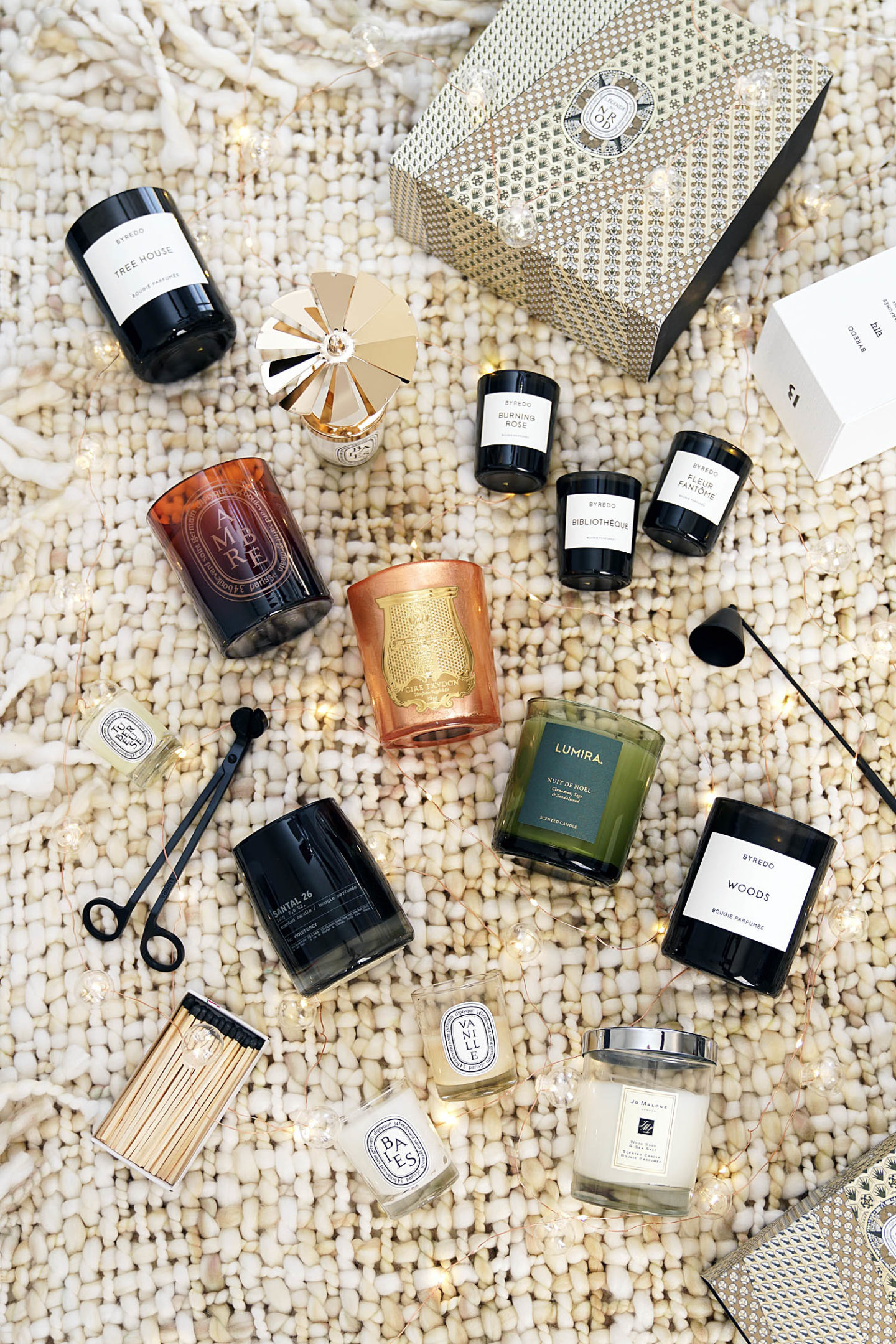 Les meilleures bougies des fêtes Diptyque, Le Labo, Byredo, Cire Trudon et Lumira | Le look book beauté