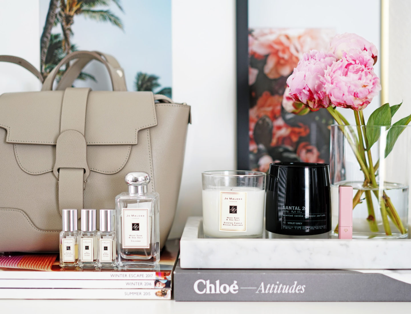 Jo Malone - Bougie en sel de mer à la sauge et Le Labo Santal x Violet Grey | Le look book beauté