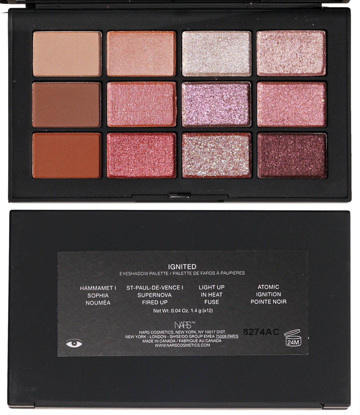Palette de fard à paupières Ignited NARS revue + échantillons | Le look book beauté