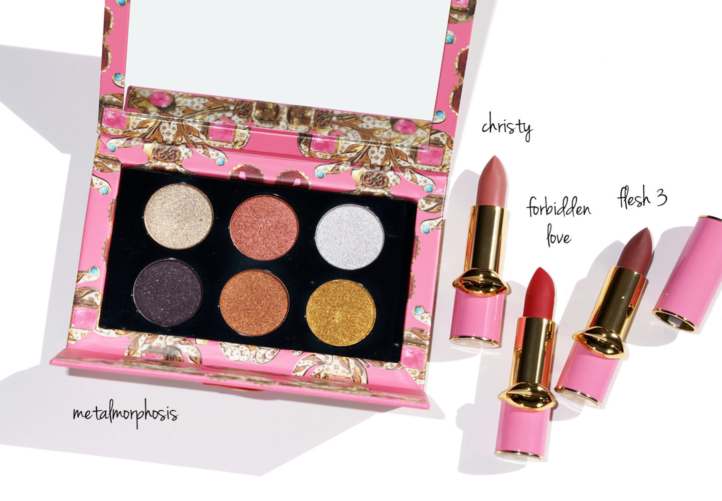 Pat McGrath Opulence Holiday 2018, métamorphose subversive de métaux Mthrshp, Christie MatteTrance, chair 3 et amour interdit
