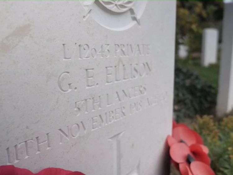 Le soldat George Ellison est le dernier soldat britannique à avoir été tué pendant la Première Guerre mondiale.