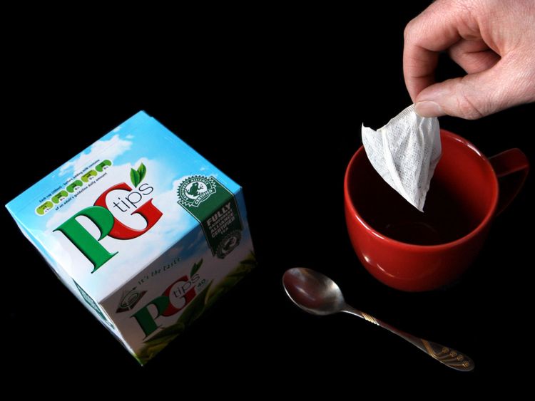 Plan générique de PG Tips, fabriqué par la société FTSE 100 Unilever