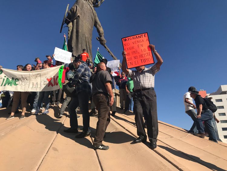Tijuana proteste - migrants mexicains - nouvelles du ciel