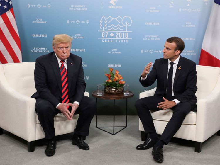 Emmanuel Macron a réagi face à la colère de Donald Trump. au G7