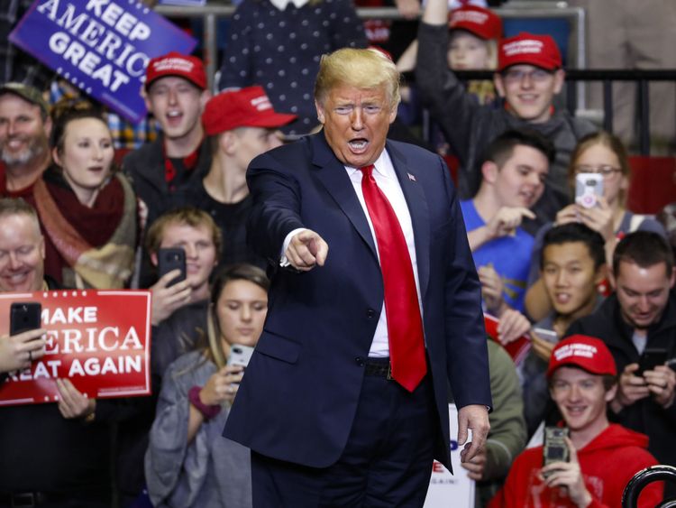 Donald Trump en campagne à Fort Wayne, dans l'Indiana