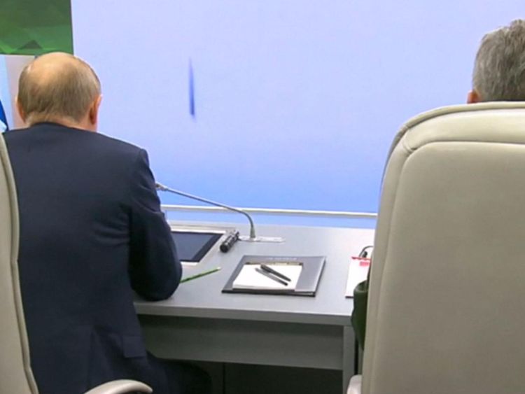 Le président Poutine a regardé le lancement