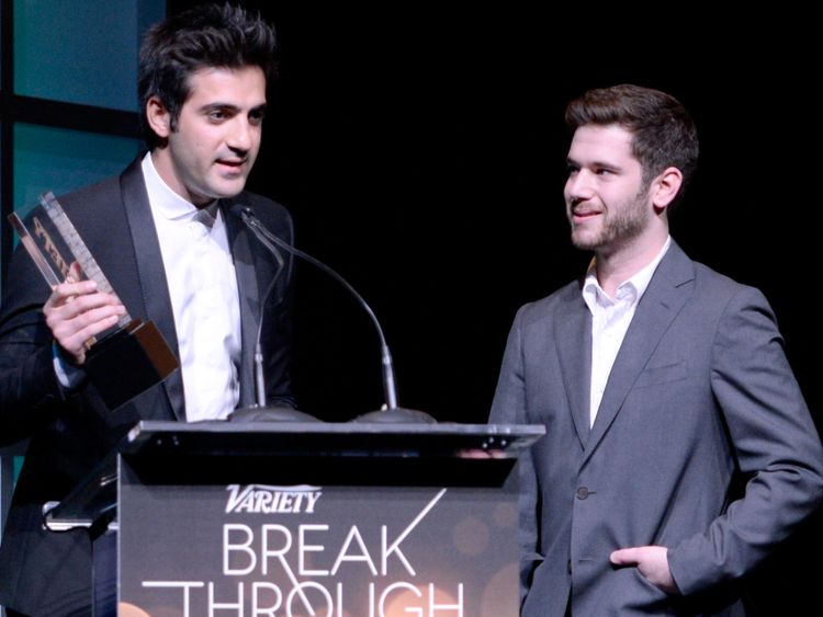 Colin Kroll (R) et son partenaire commercial, Rus Yusupov, aux Varietythrough of the Year Awards 2014